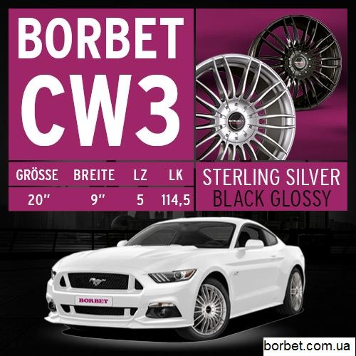 Легендарное авто в новом свете: Новый Ford Mustang на дисках Borbet CW3