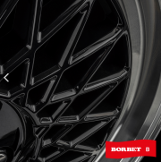 Borbet B black rim polished