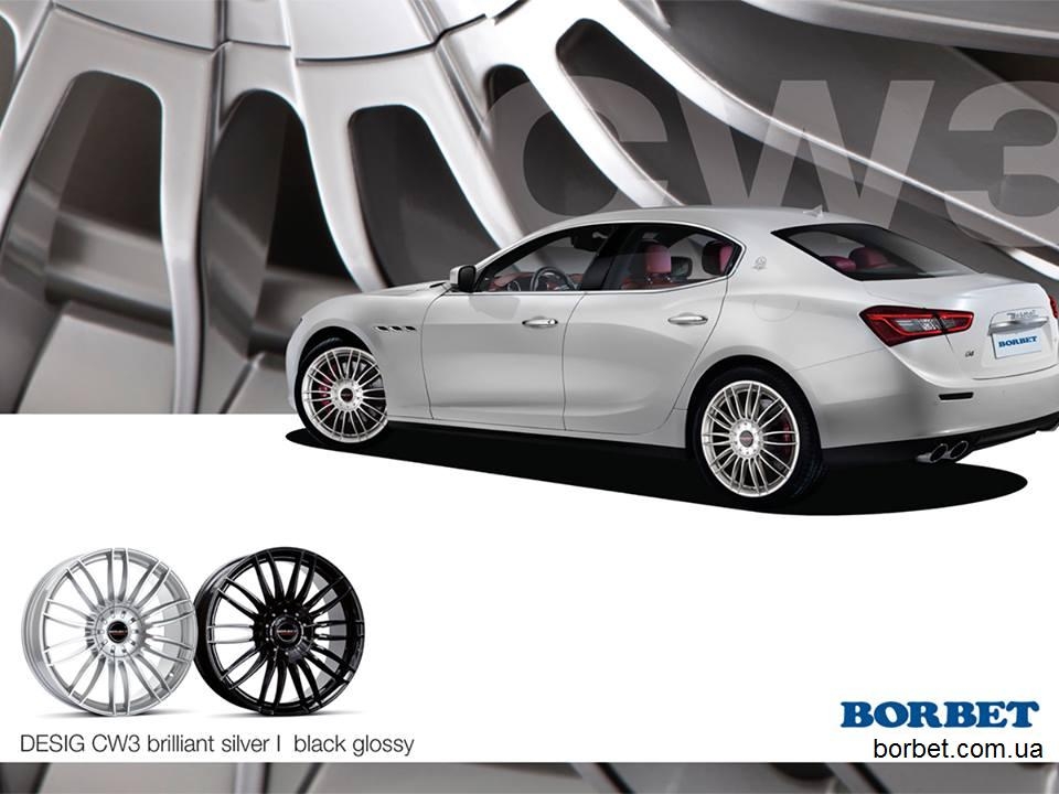 Безупречный дизайн обуви: BORBET CW3 для Maserati Ghibli