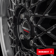 Borbet B black rim polished