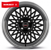 Borbet B black rim polished